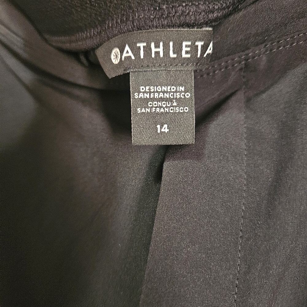 Athleta Black Wide Leg Pants 14 - Picture 4 of 5